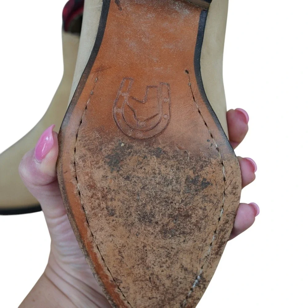 Moreno Romero Chelsea Boots Kids Size 2.5 Leather Western Cowboy Equestrian